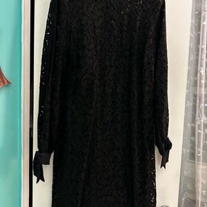 Kensie Black Lace Long Sleeve Dress